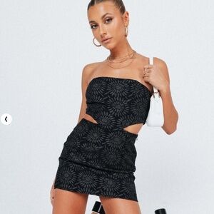 NAOMI CUT OUT MINI DRESS BLACK